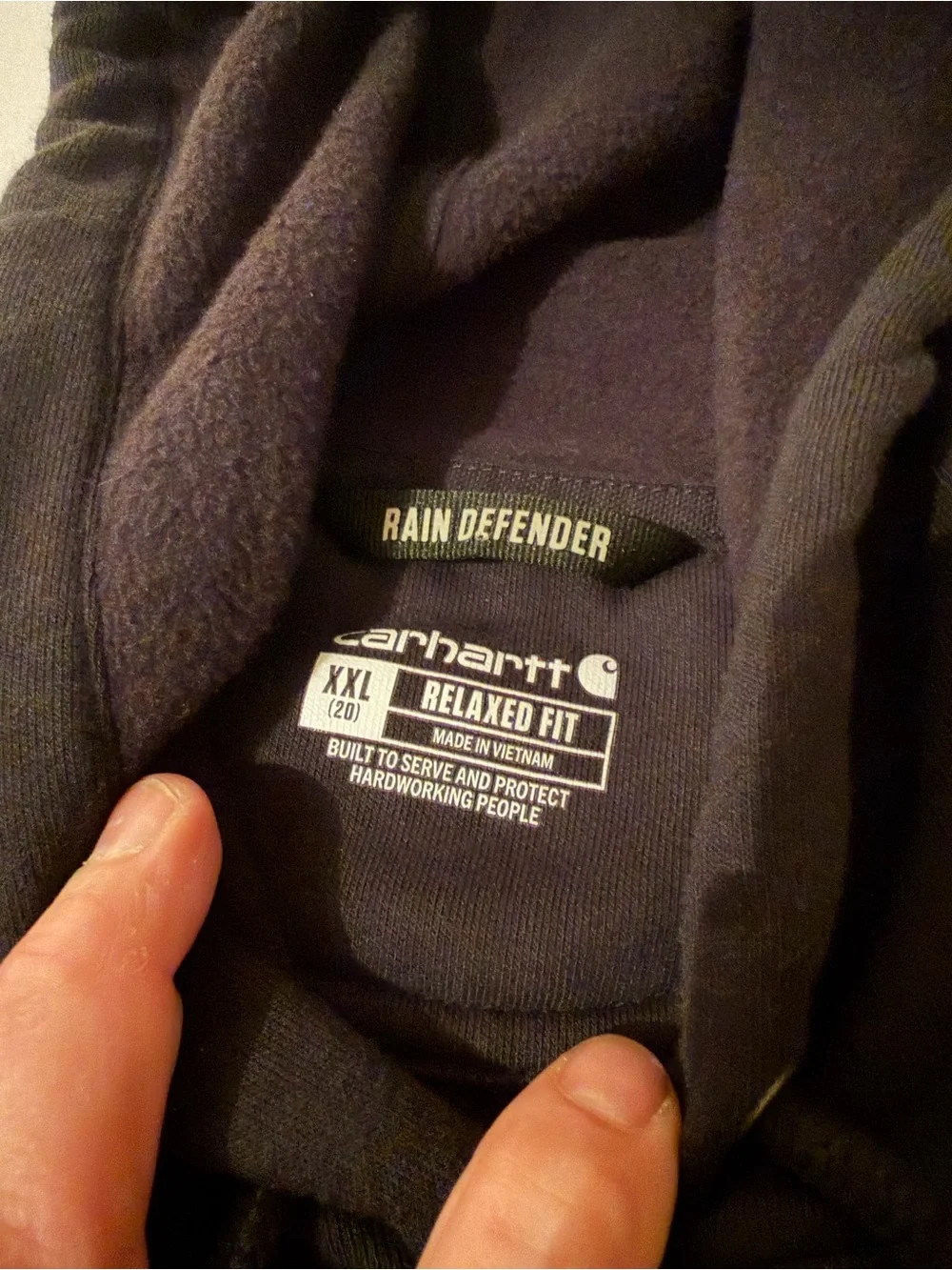 Carhartt Women’s XXL (20) Black Hoodie Heavy Weight Cotton Kangaroo Pocket 0311